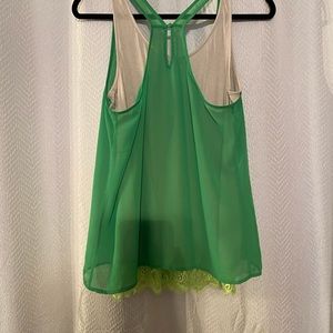 Express racer back with lace detail at the bottom